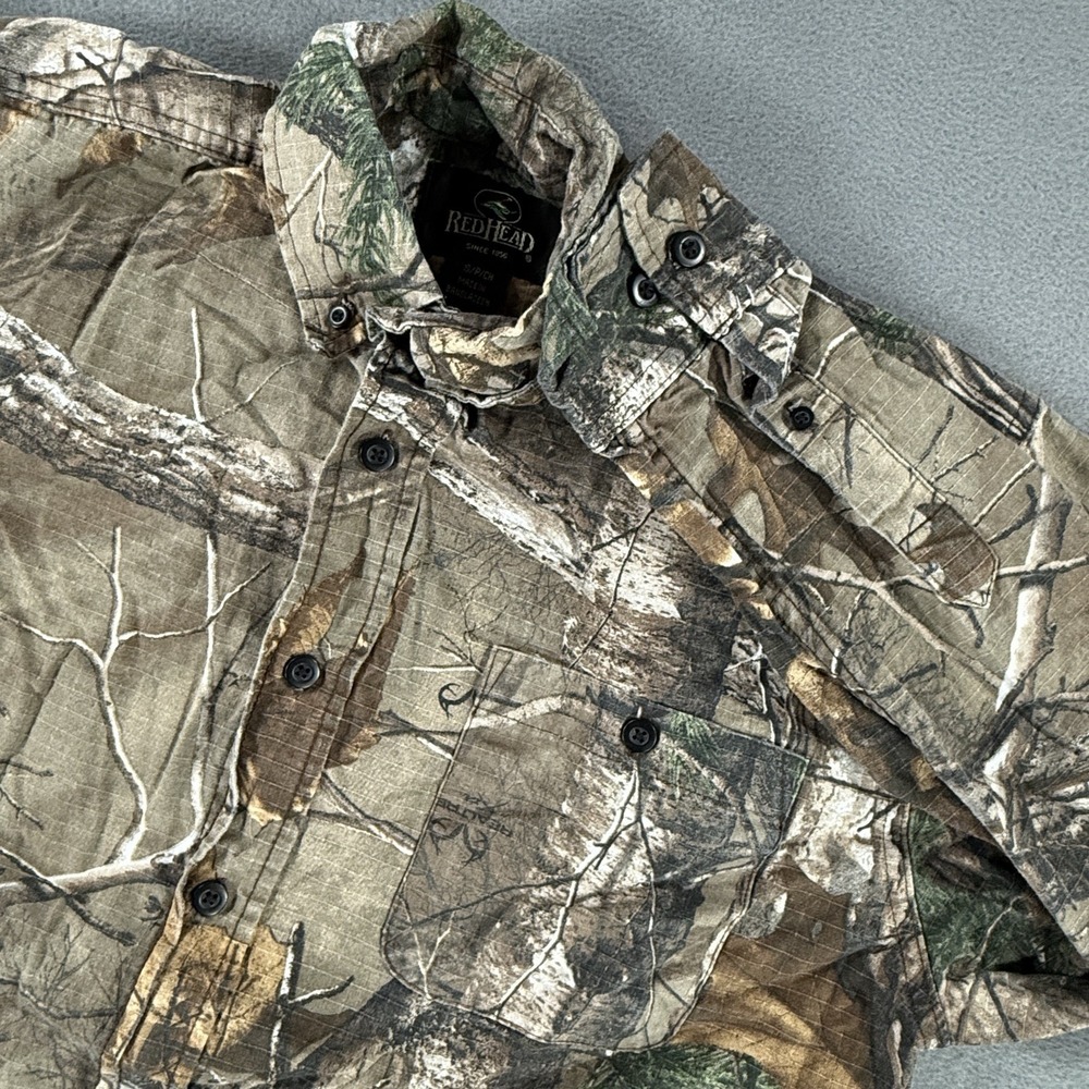RedHead Hunting Shirt Mens Small Realtree Camo Button Down Flannel Outdoor